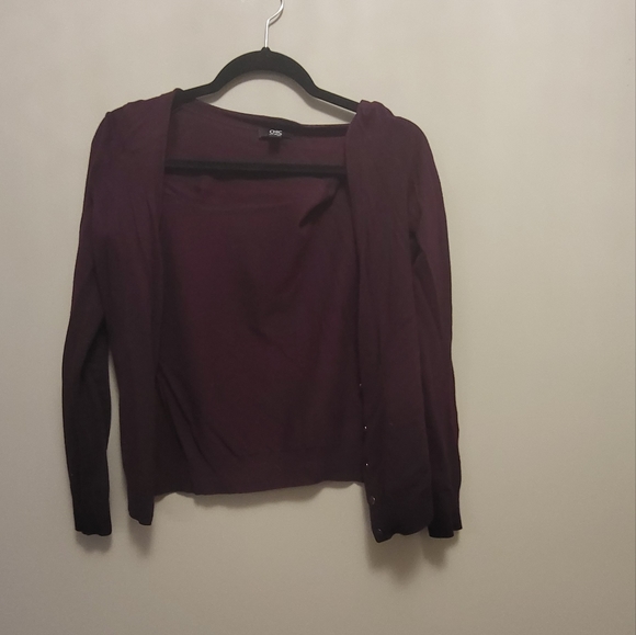 Classic dark purple magenta cardigan - Picture 1 of 2
